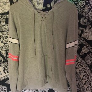 Grey Crossed Pullover